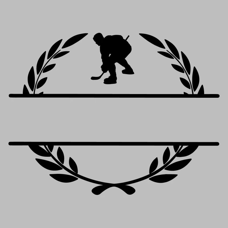 Eishockeyspieler im Lorbeerkranz