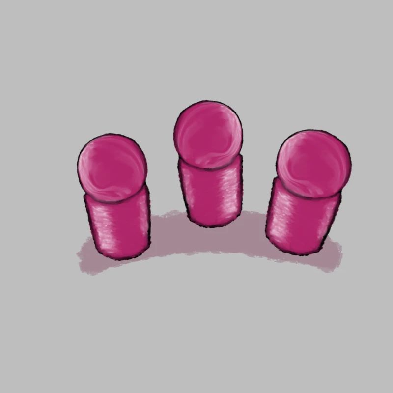 Colored ball and cylinder pattern - game figure