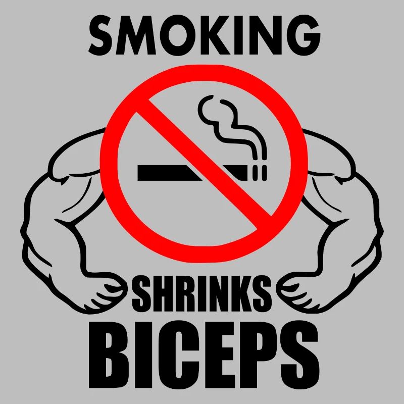 Smoking shrinks the biceps