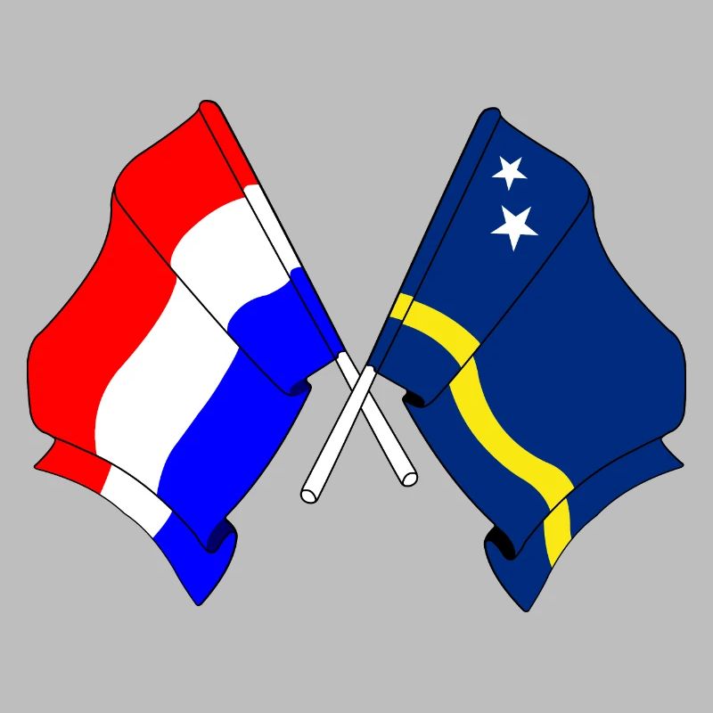 Drapeau des Pays-Bas et drapeau de Curaçao