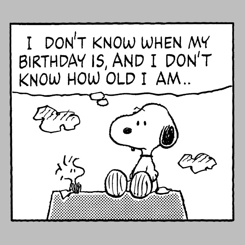 Peanuts Design Compleanno con Detto e Snoopy