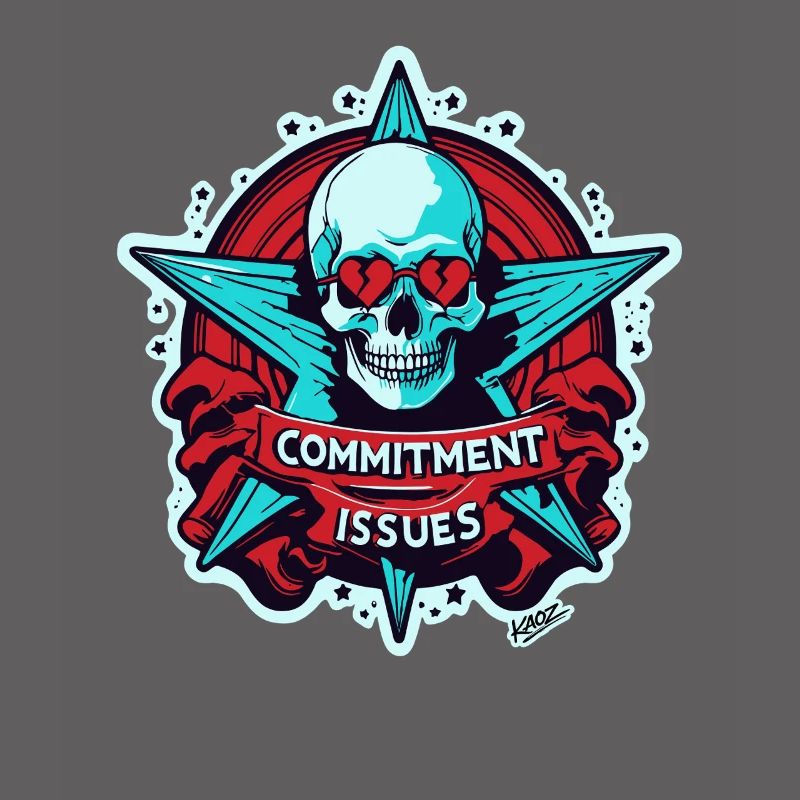 Commitment Issues Skull Badge