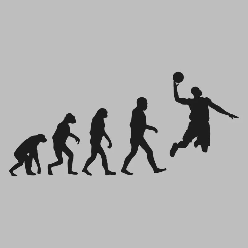 Basketball evolution logo