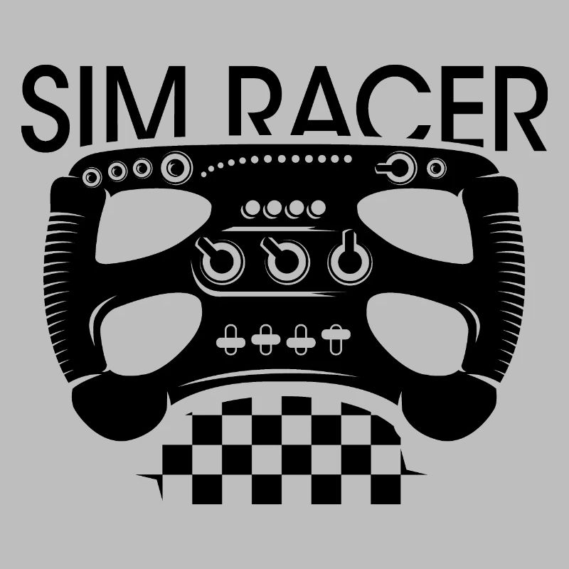 Volant Simracer drapeau à damier jeu formule de course