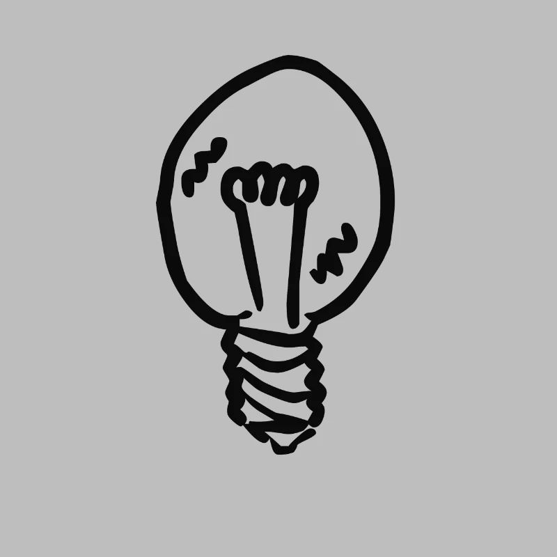 Light Bulb #IDEE (Black)