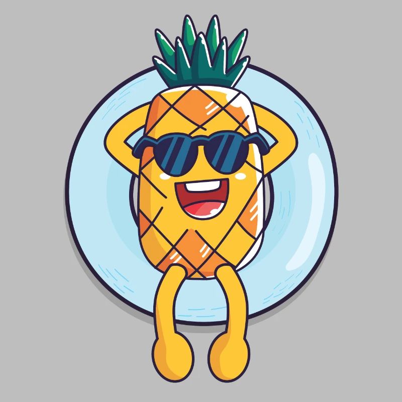 Cool floating pineapple