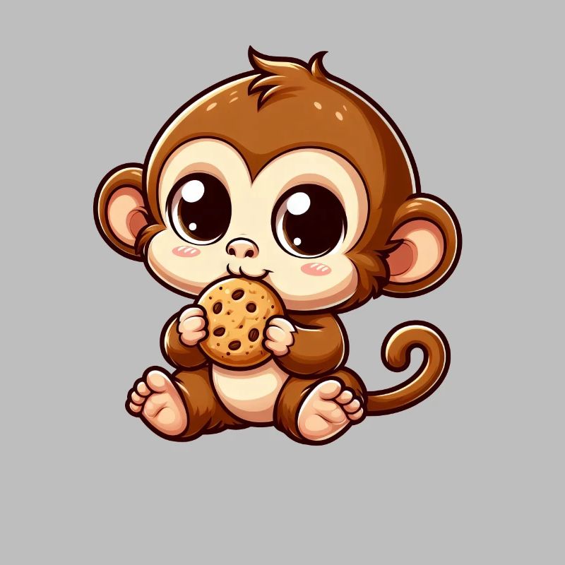Un singe chimpanzé grignote des biscuits