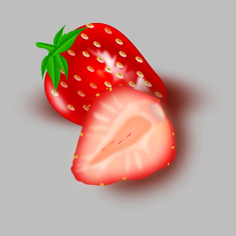 Erdbeer-Schnittbild Illustration