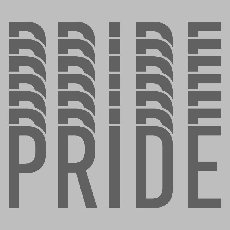 Monogramme Pride en nuances de gris