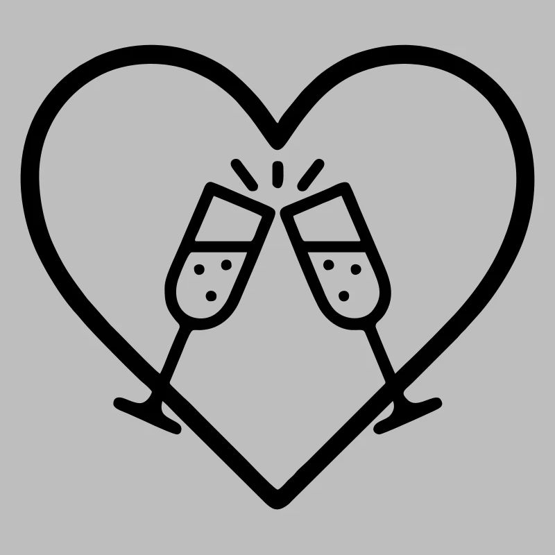 Funkelnde Brille Herz Blasen Cheers Geschenk