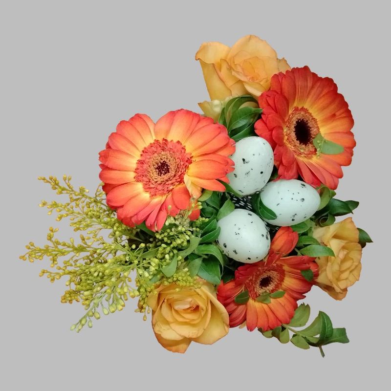 Bouquet with Easter Eggs Pattern