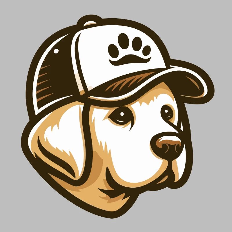 Labradorkopf mit Kappe
