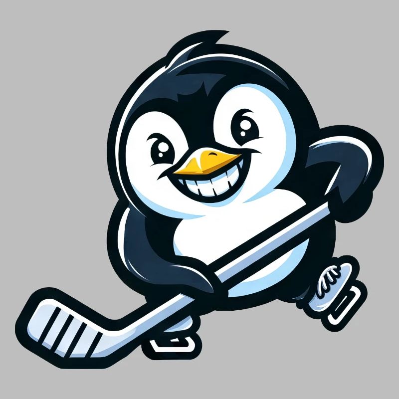 Cooler Pinguin Eishockey