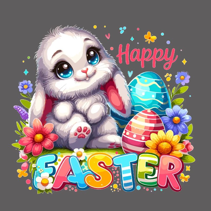 Happy Easter - Easter Bunny Illustration