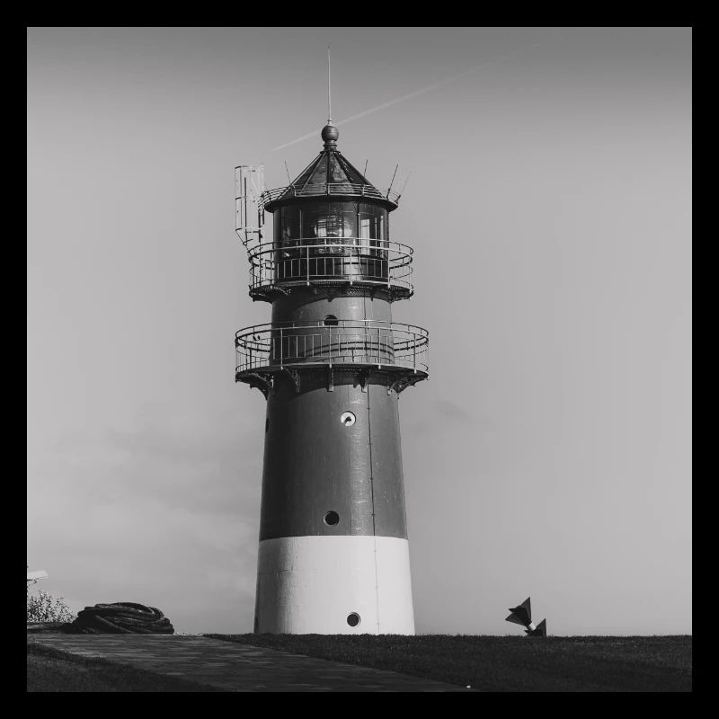 Phare Büsum Dithmarschen Côte de la mer du Nord Poster