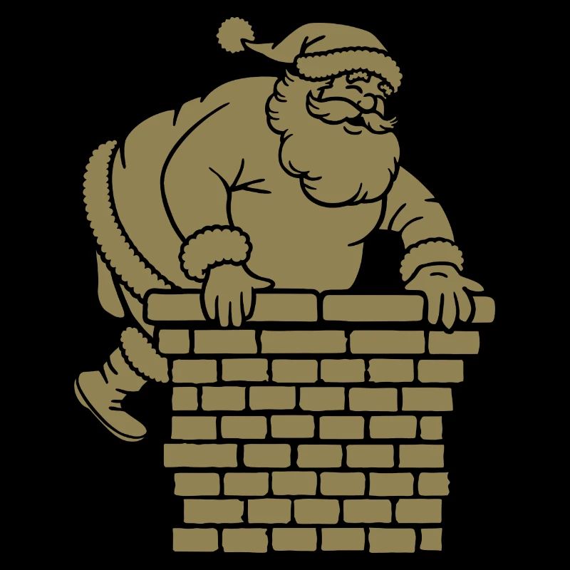 Weihnachtsmann Silhouette Minimalistisch