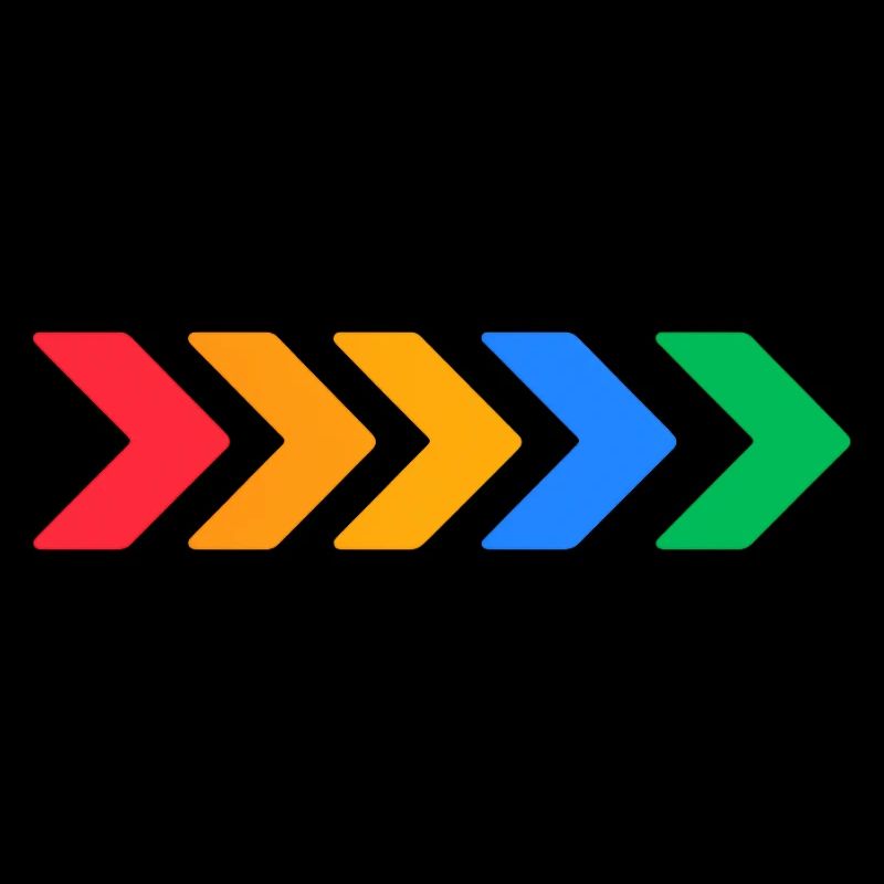 Flèches colorées - Progrès en cinq couleurs