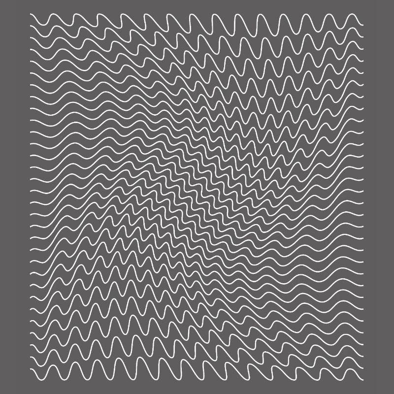 Impression d’illusion d’optique de ligne ondulée dynamique