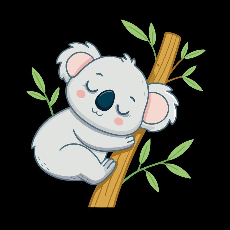 Sleeper koala on a branch