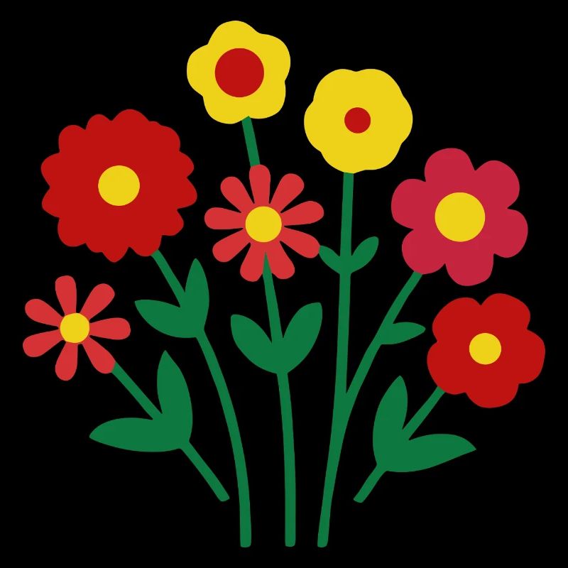 Fleurs colorées - Conception de fleurs joyeuses