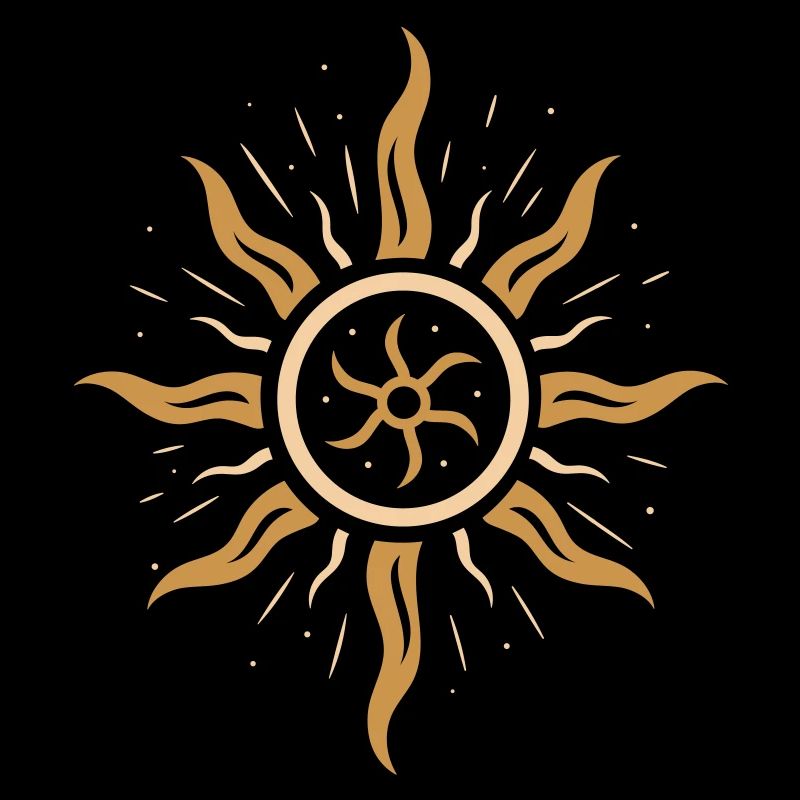 Roue de pompiers du solstice d’été - symbole de la puissance du soleil