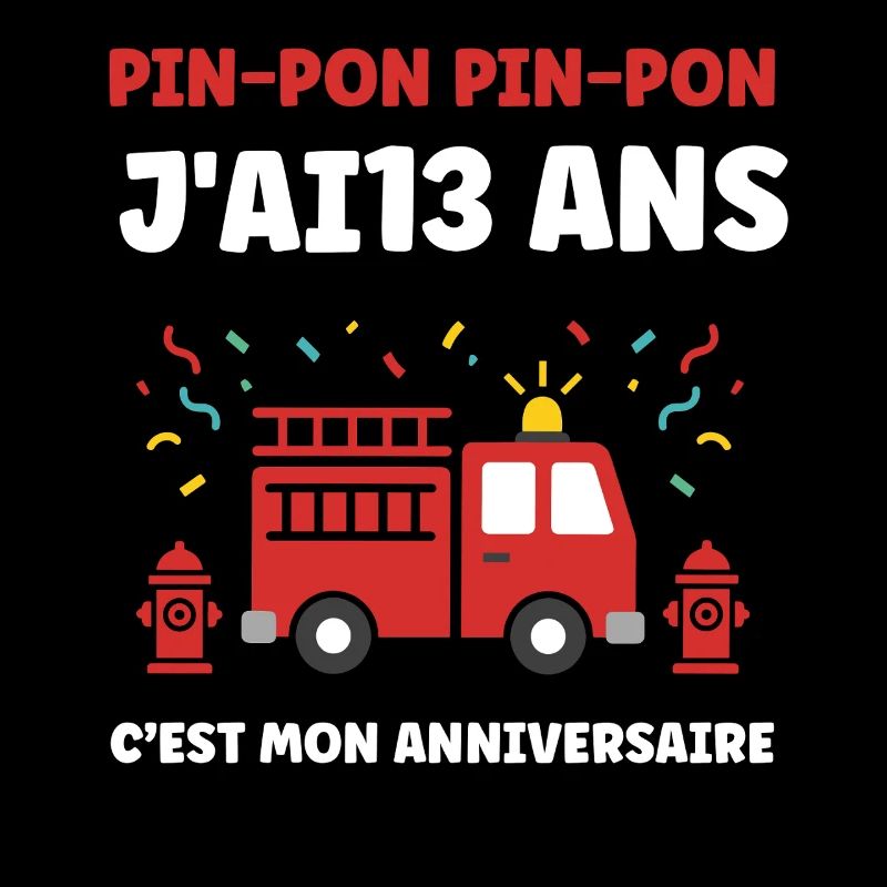 13 ans Anniversaire Camion Pompier