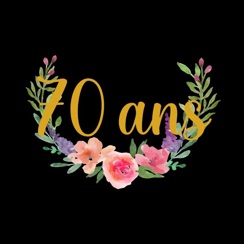 anniversaire fleurs âge 70ans