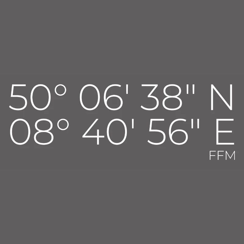 Coordinates Frankfurt am Main FFM