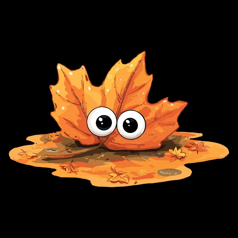 Herbstblatt mit Augen Kuschelheld