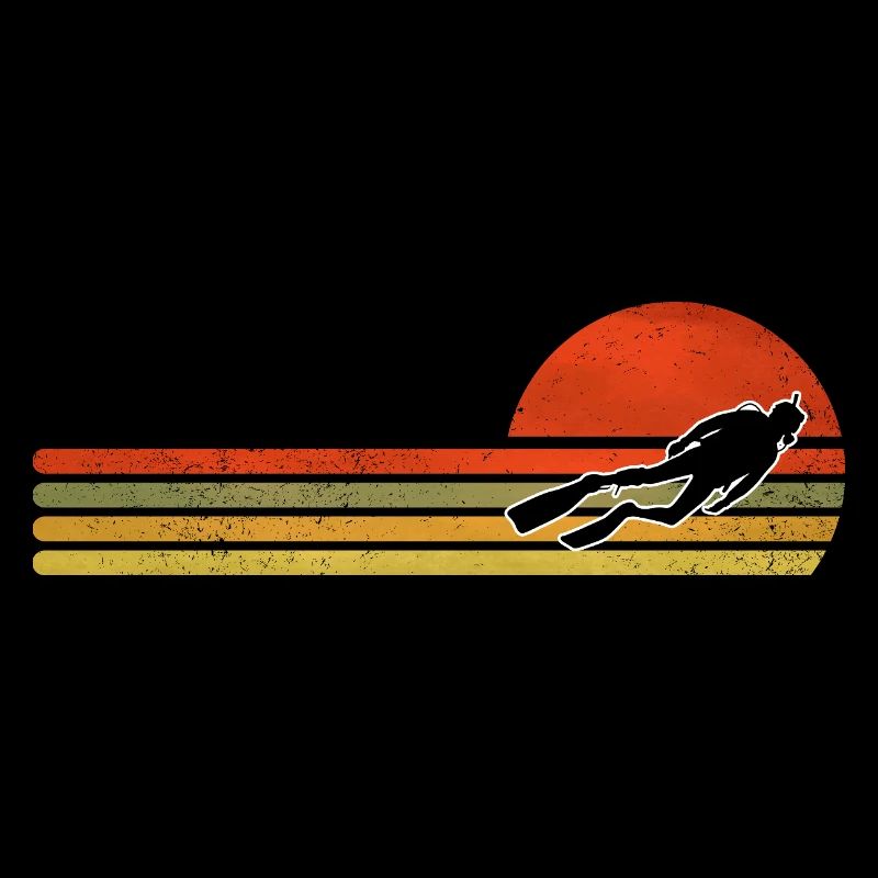 Retro Sonnenuntergang Sprungfigur