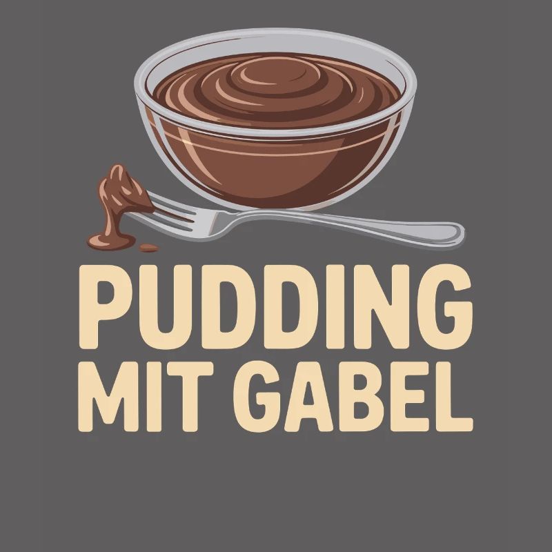 Pudding with fork