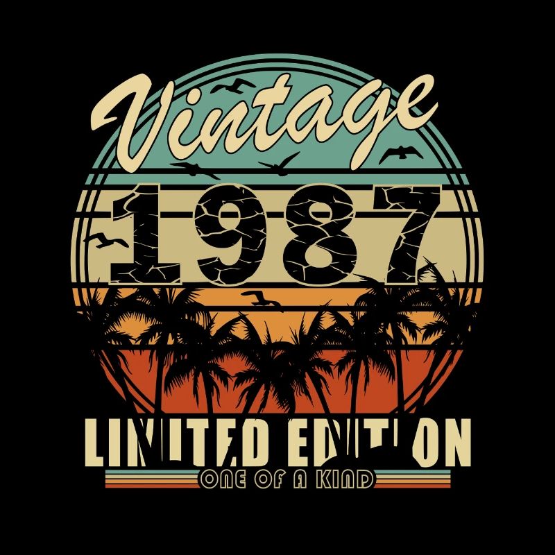 Vintage 1987 Limited Palm Tree Sunset