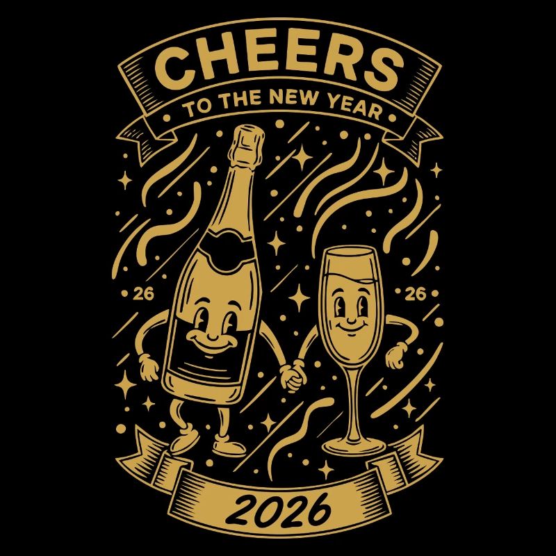Prost auf das Design der Neujahrsfeier 2026