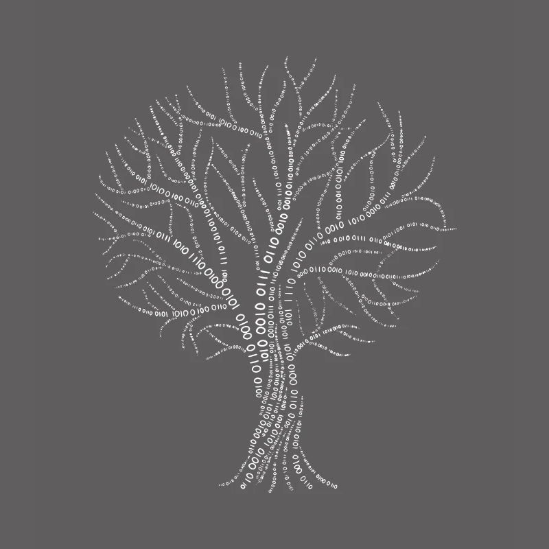 Binärer Baum Null Eins Code Geschenk Ast Zweig