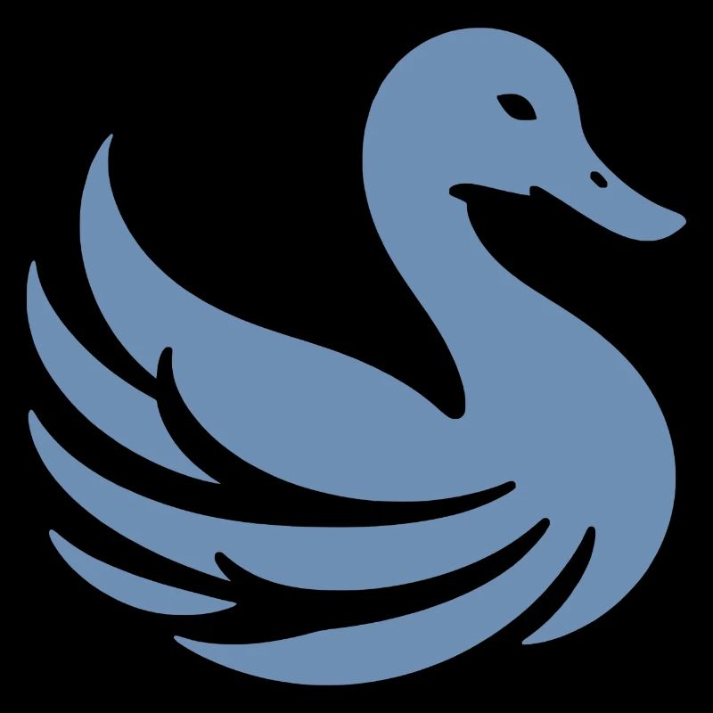 Clear Lines: Duck in Silhouette Minimalist