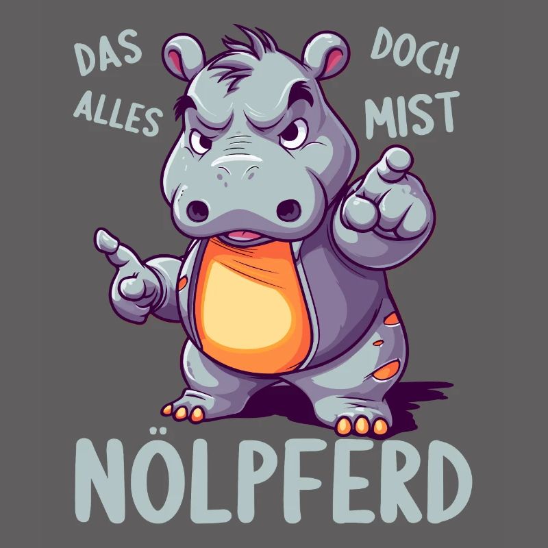 Nilpferd Hippo meckern Meckerer Nölpferd