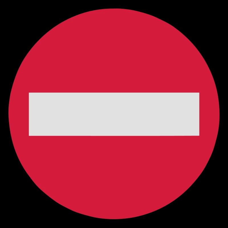 panneau sens interdit 0