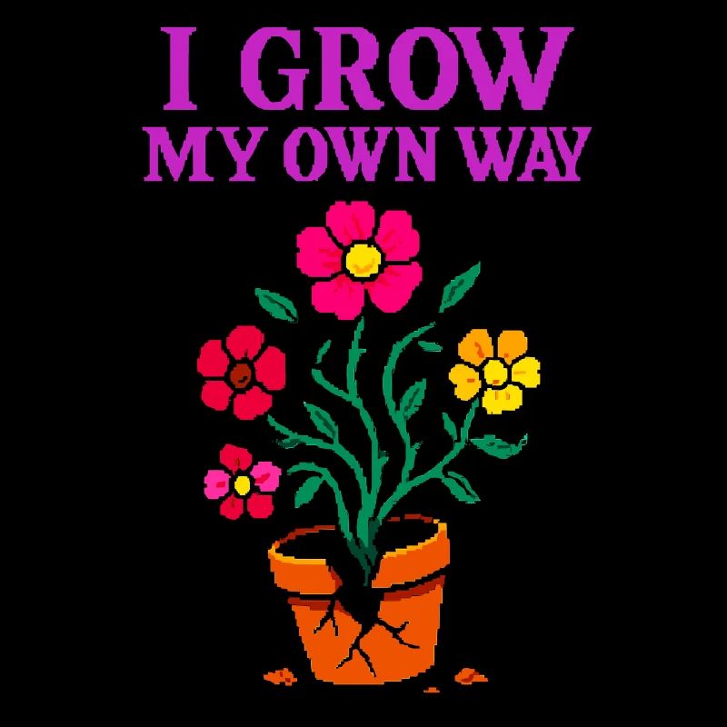 I Grow My Own Way – Pixel Bloom Tee
