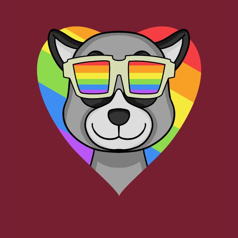 Regenbogen - Lemur mit Brille