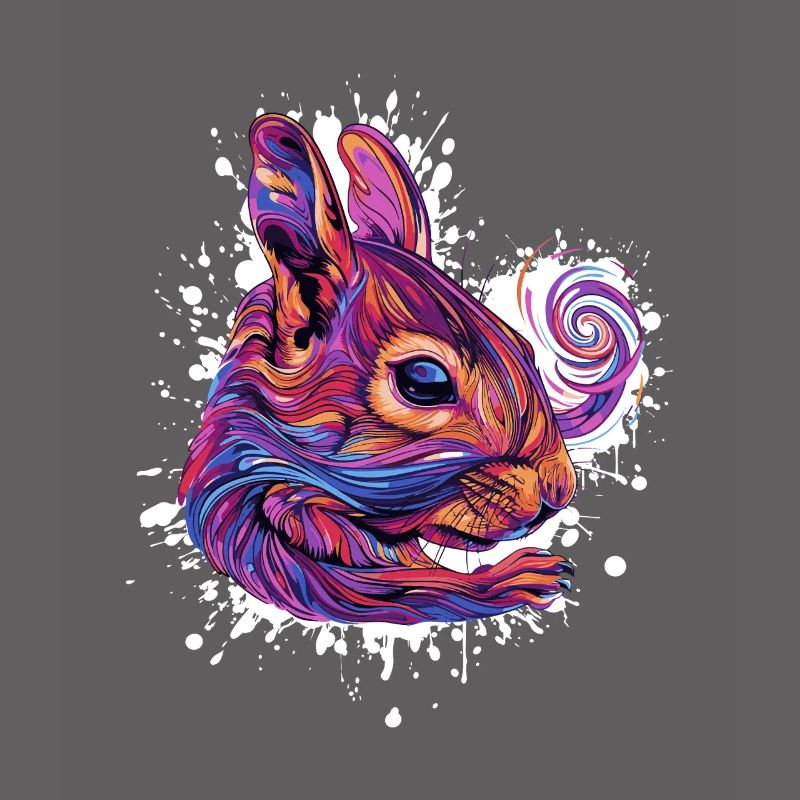Psychedelischer Eichhörnchenkopf