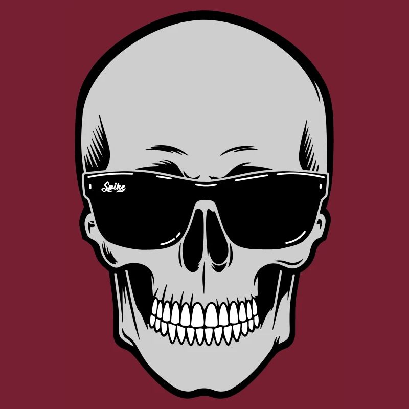 Graphique de crâne avec lunettes de soleil