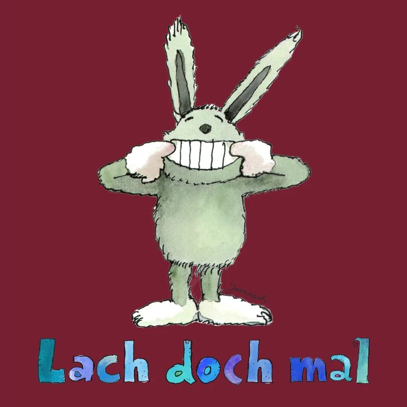 Janosch Spruch Lach Doch Mal Mit Hase Baldrian