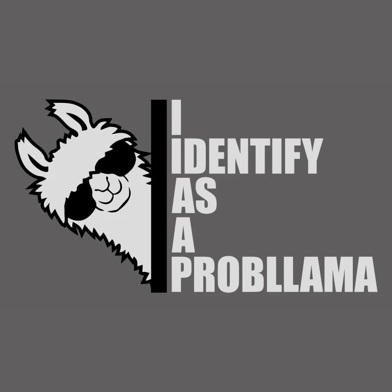 Je m’identifie comme un probllama Cool Lama Problem Spruch