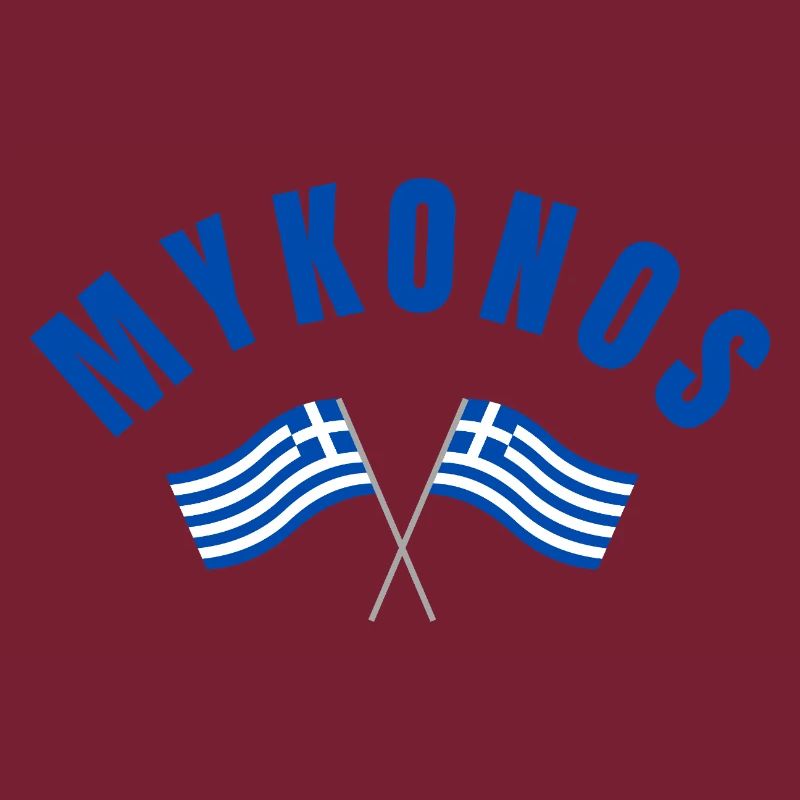 Drapeaux grecs de Mykonos