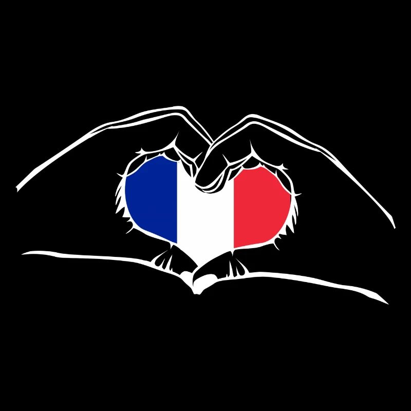 Ich liebe Frankreich - Herz Hände