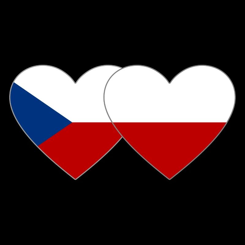 République tchèque Pologne Drapeau large