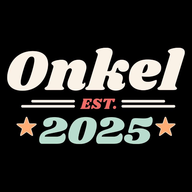 Onkel Est 2025 Ich werde Onkel Retro Style