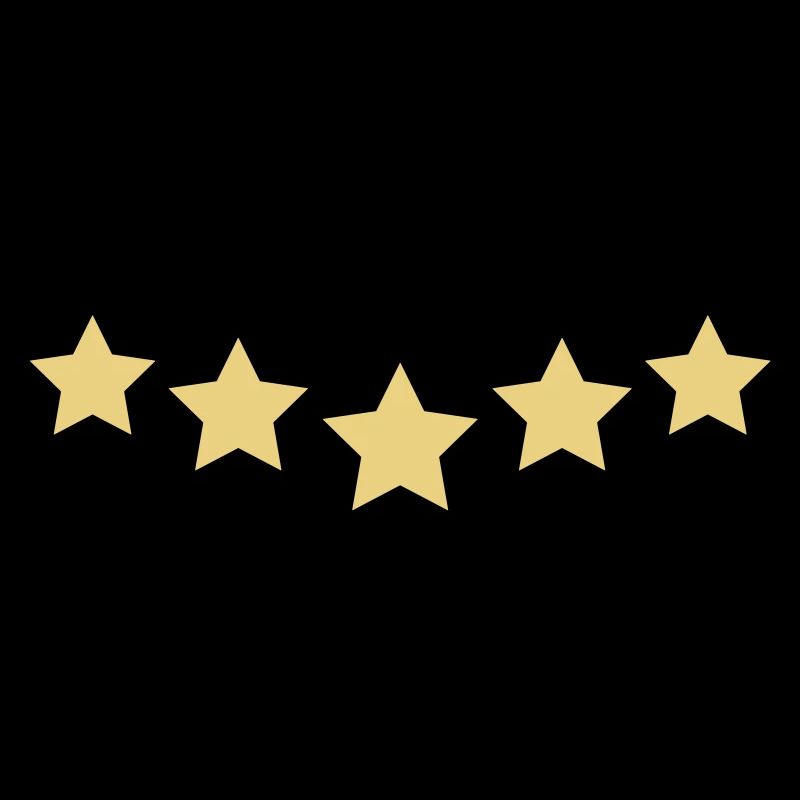 5 Sterne mit Textlinie