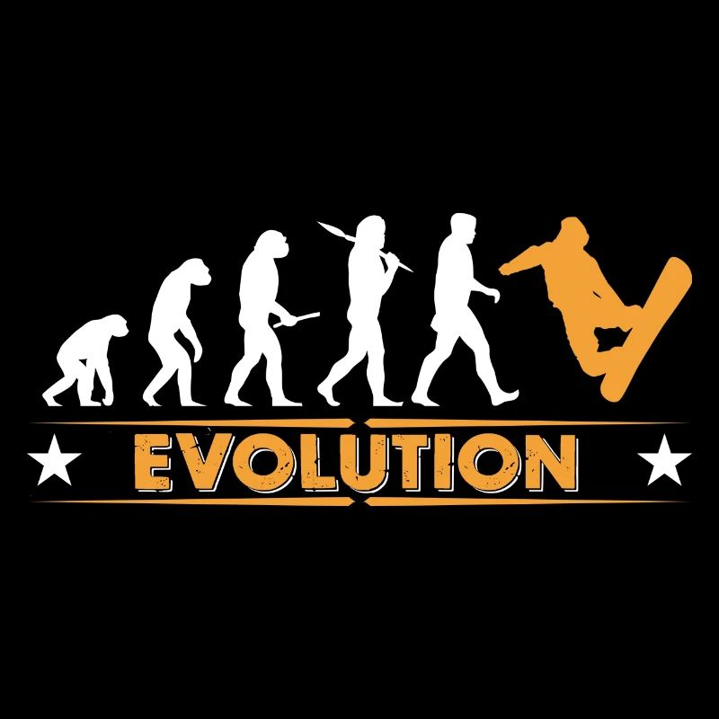 Snowboard Evolution - orange/weiss