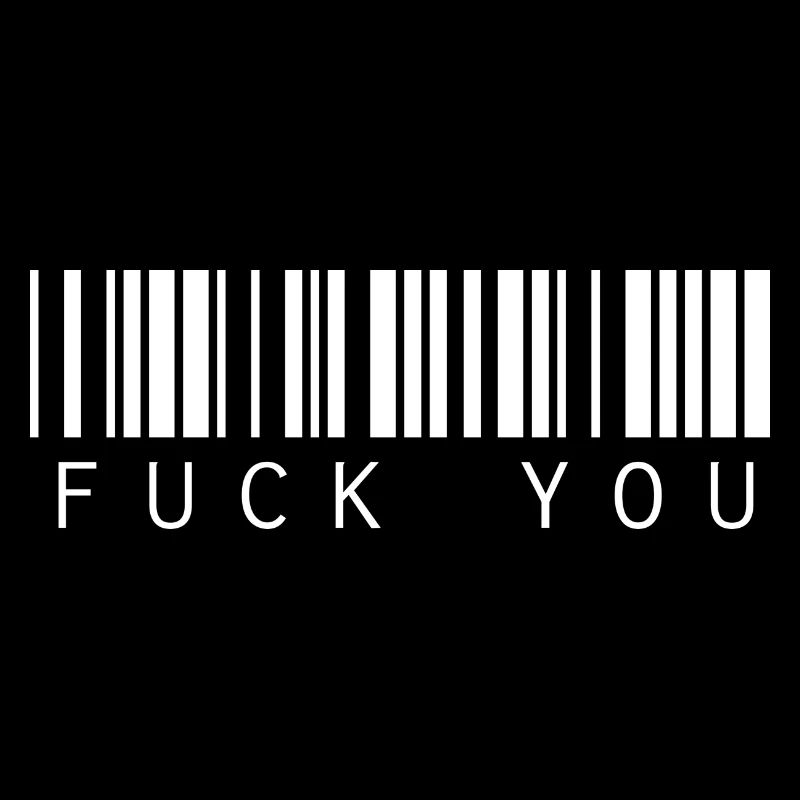 Fuck You Fuck Off Strichcode Barcode Cooler Spruch